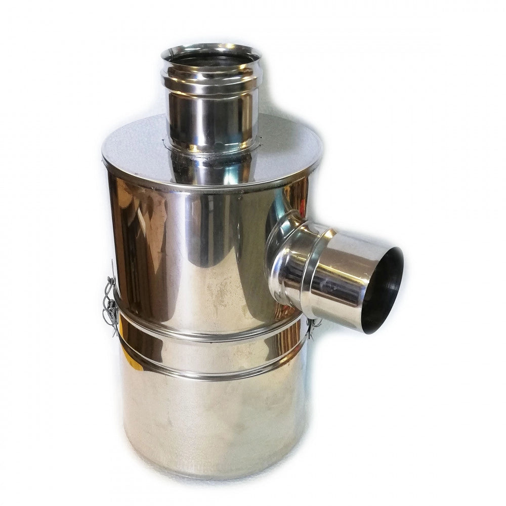Abbattitore inox di fuliggine per stufe e caldaie a pellet, diametro 100mm