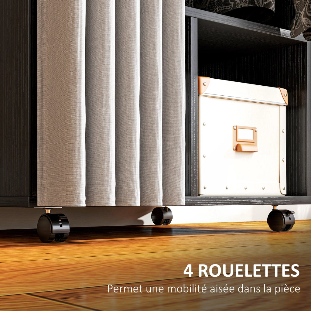 Armadio con Ante a Battente ¨C Minimal ¨C Nero 80x50x180 cm