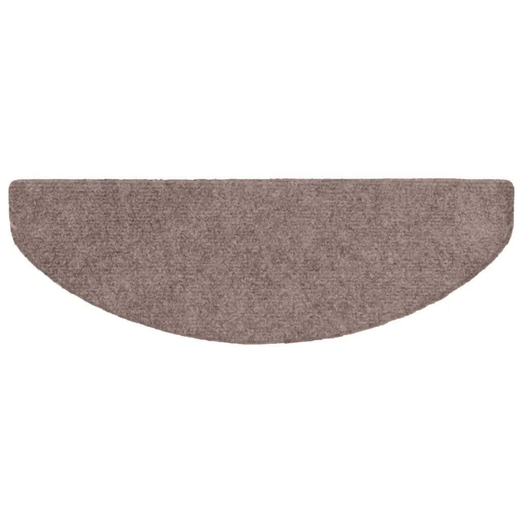 Tappetini per scale autoadesivi 15 pz 65x21x4 cm Marrone Chiaro semicircolari grandi 132696