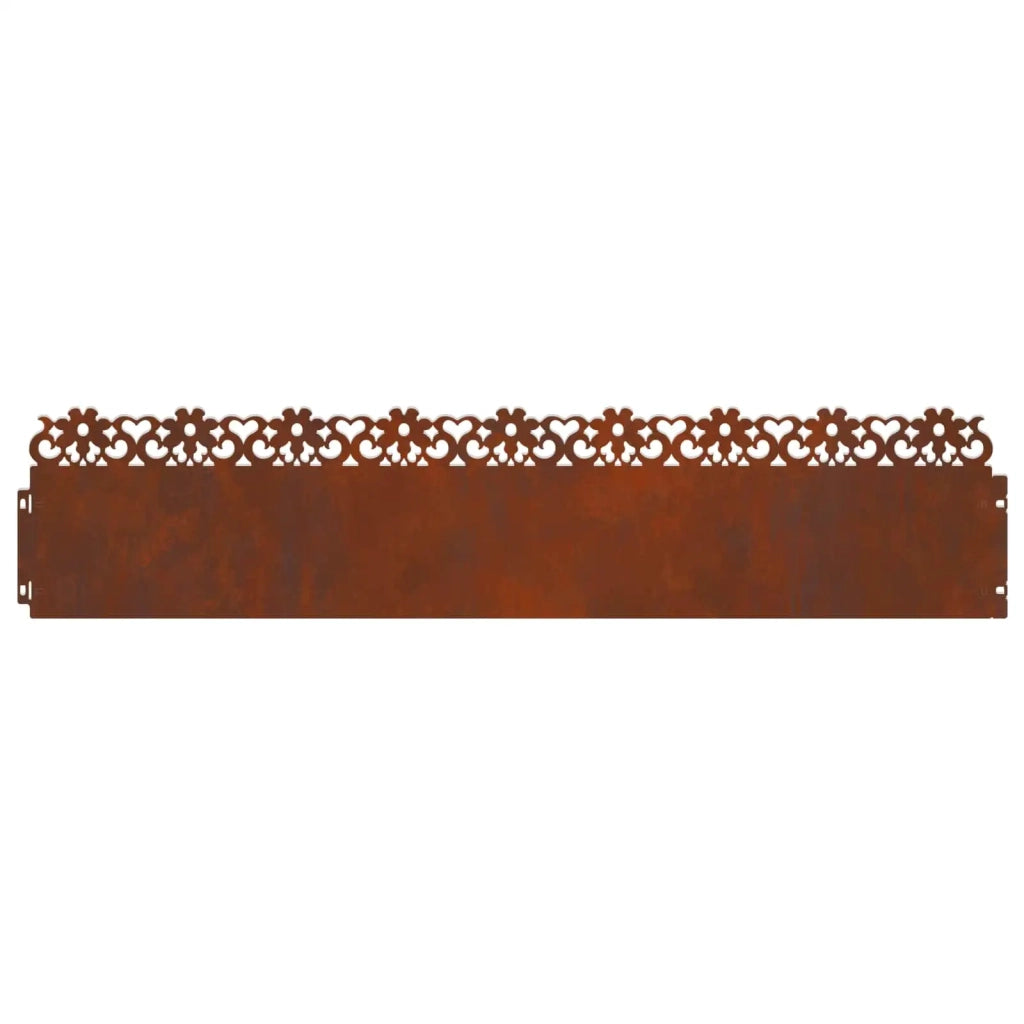Bordure per prato 10 pcs Ruggine 103 x 0,05 x 22 cm 874783