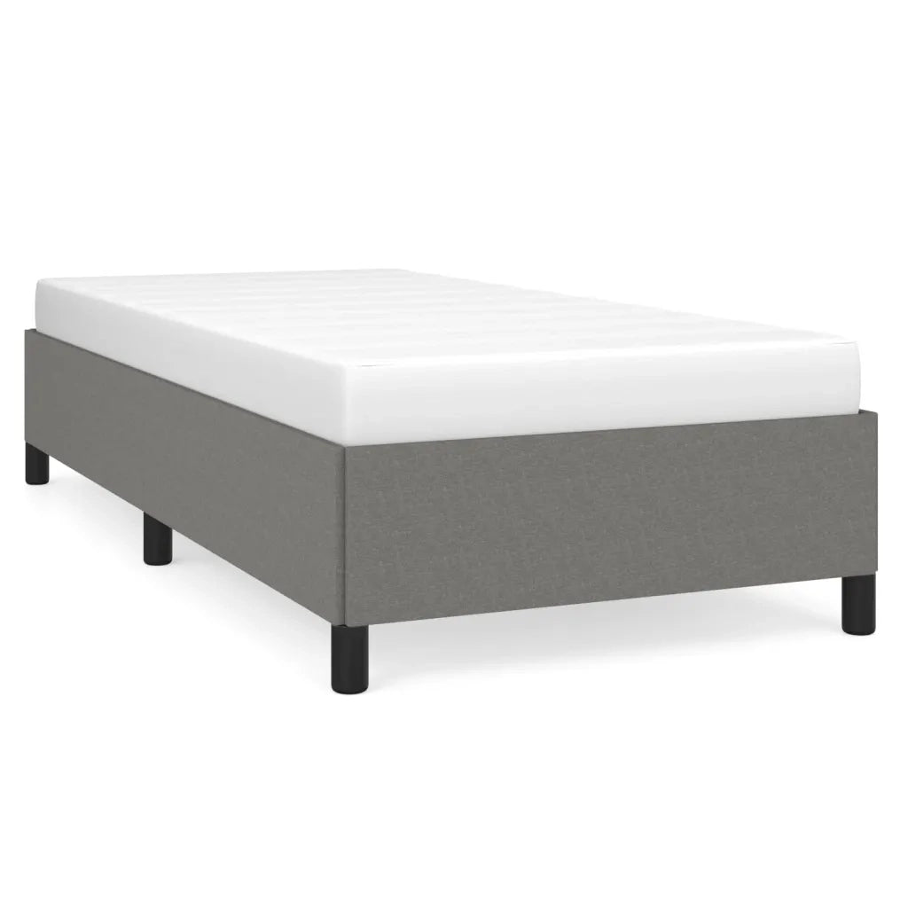 Letto singolo | Letto per adulti | Giroletto senza Materasso Grigio Scuro 90x190 cm Tessuto
