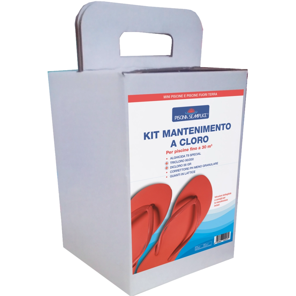 KIT MANTENIMENTO A CLORO FINO A 30 M3 Piscina semplice