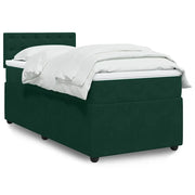 Giroletto a Molle con Materasso Verde Scuro 100x200 cm Velluto 3287677