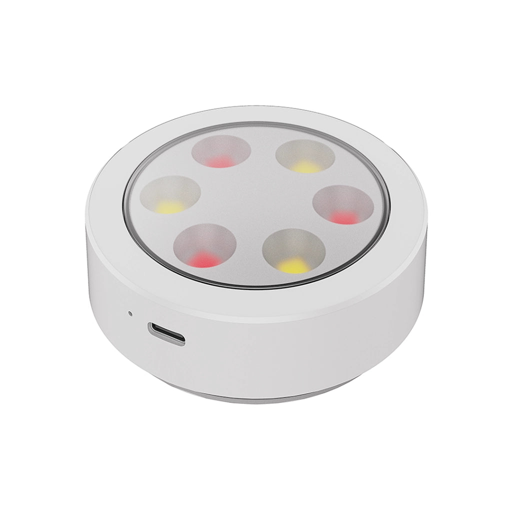 Lampada sottopensile tonda bianca 7,5cm RGB USB-C dimmer