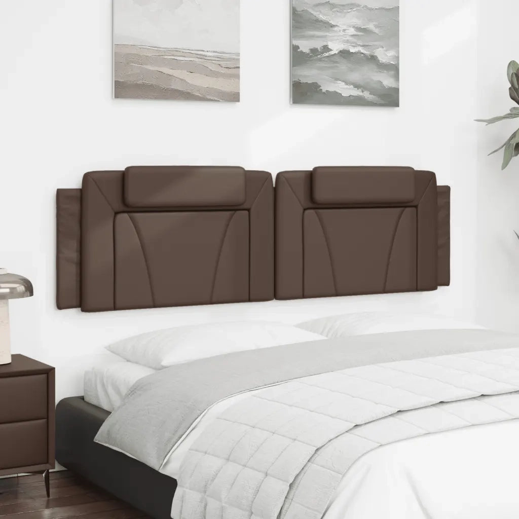 Cuscino Testiera Viana Marrone 180 cm in Similpelle 374806