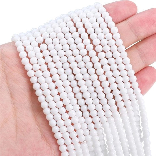 Set di Vetrini Decorativi - 95 pezzi - 4 mm - Vetrini per Sierade - Translucido/Bianco/Azzurro chiaro/Verde chiaro