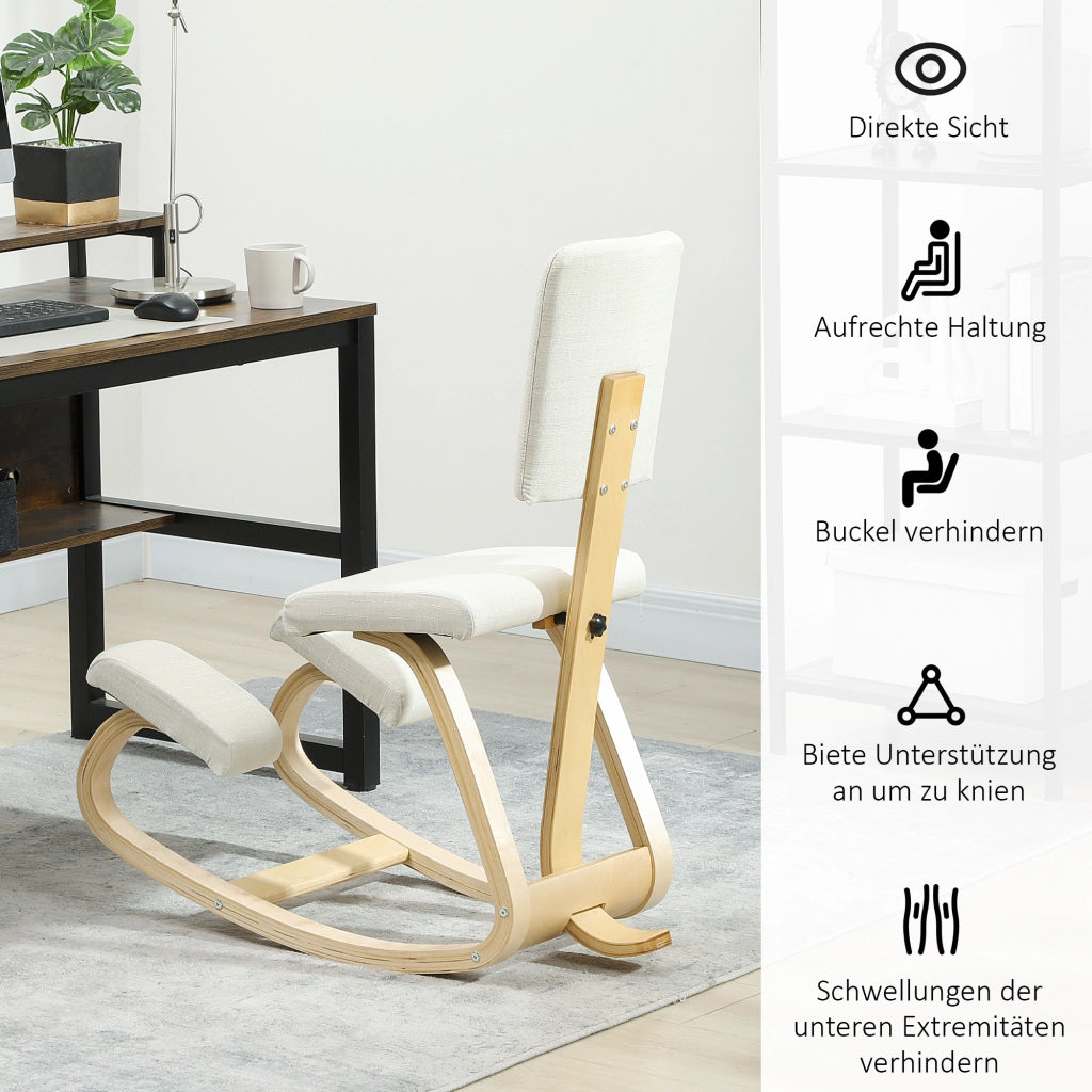 Sgabello ergonomico da meditazione ¨C Xylo ¨C crema