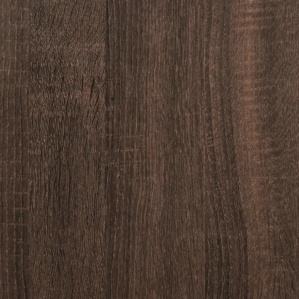 Tavolino-Tavolino da soggiorno-Tavolo Rovere Marrone 100x100x30 cm in Truciolato e Metallo