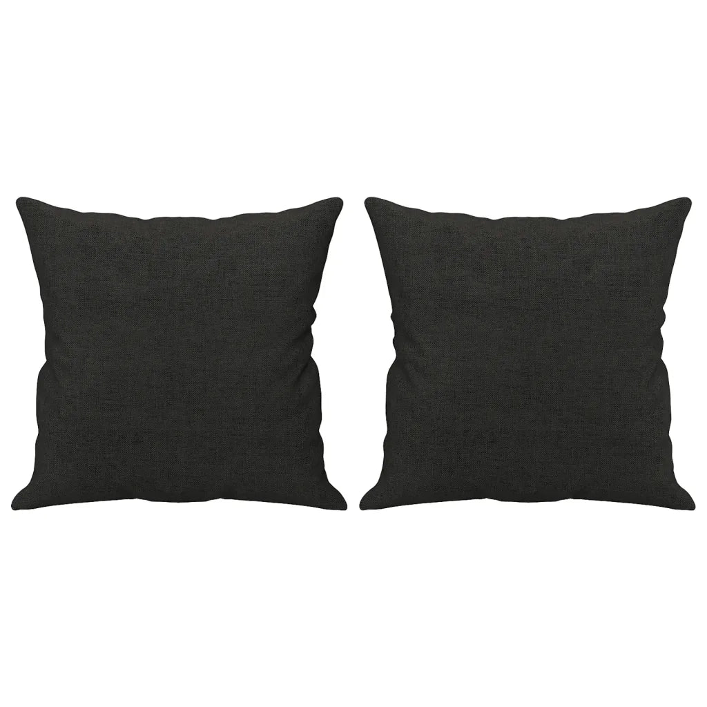 Set Divani 2 pz con Cuscini Nero in Tessuto 3202138
