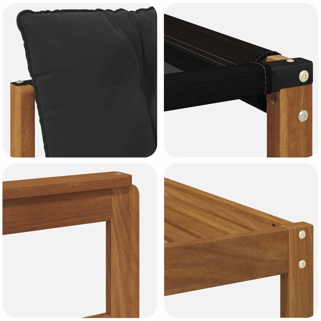 Set di divani da esterno con cuscino 9 pcs Naturale e Nero 3368803