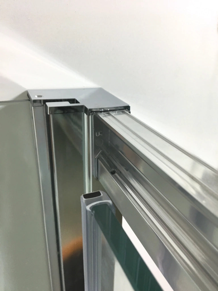 Box doccia angolare AKTUAL frontale + laterale fisso 100x90 cm cromo vetro trasparente