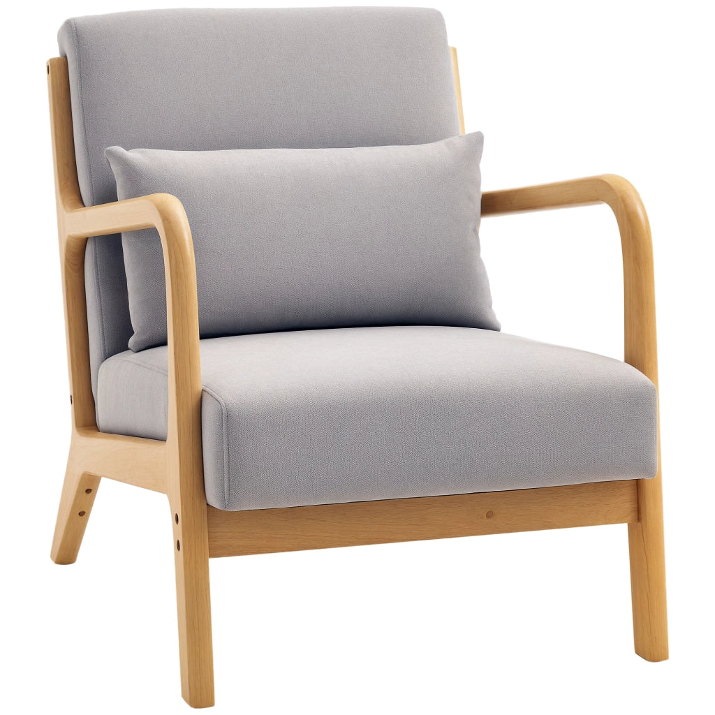 Poltrona relax velluto grigio ¨C zephmum ¨C gambe legno