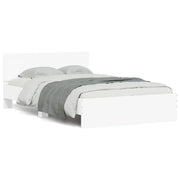 Giroletto con Testiera e LED Bianco 140x190 cm 3207623