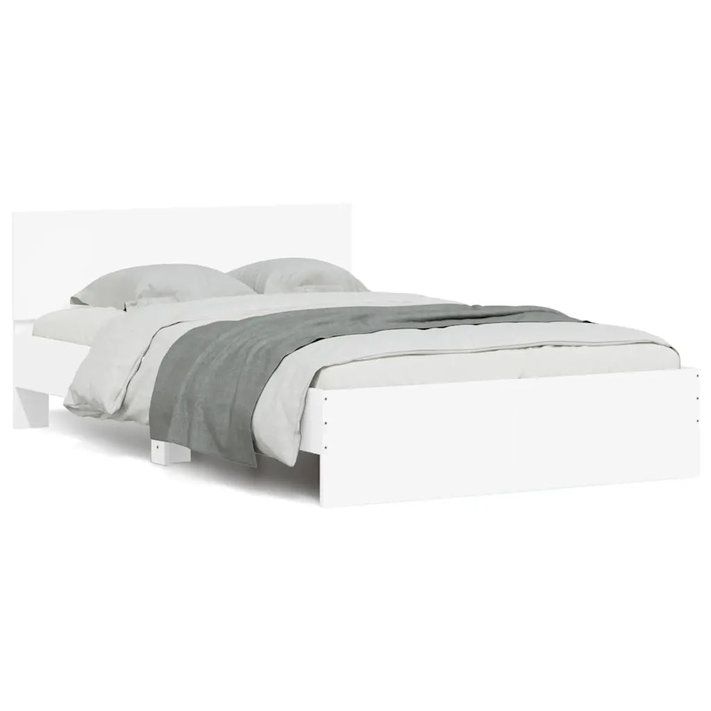 Giroletto con Testiera e LED Bianco 140x190 cm 3207623