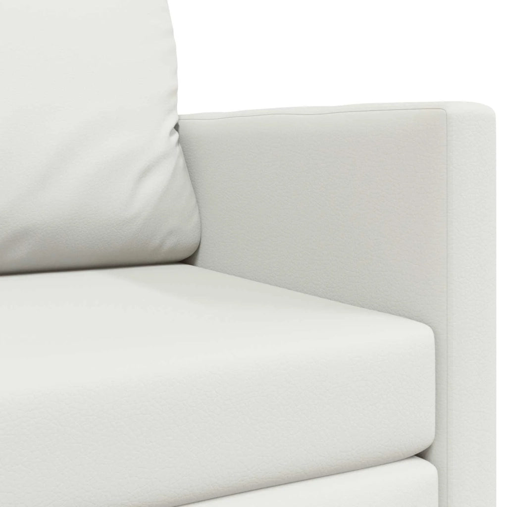 Divano letto | Sof¨¤ letto | Letto singolo Bianco 124 x 71 x 78 cm Pelle Artificiale