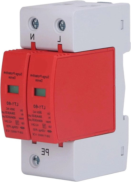 Dispositivo di protezione contro sovraccarichi per uso domestico 2P 30-60kA 36mm rail DIN protezione da fulmini 385V AC protezione contro bassa tensione protezione contro sovraccarichi.