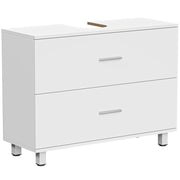 Mobile Sottolavabo con 2 Cassetti e Divisori ¨C Minimal ¨C Bianco 80x30x60 cm