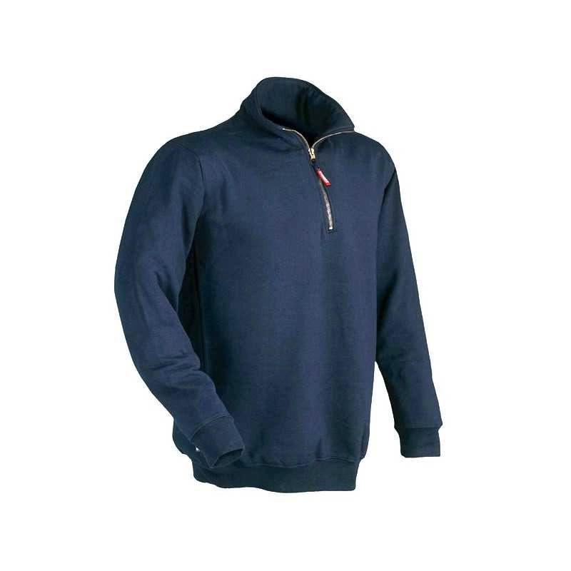 Felpa Zip Corta Blu M Verena Issa