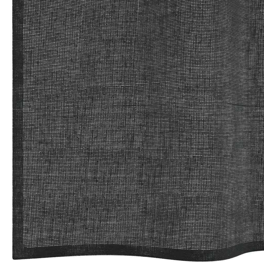 Tende in Voile con Linguetta 2 pz Nero