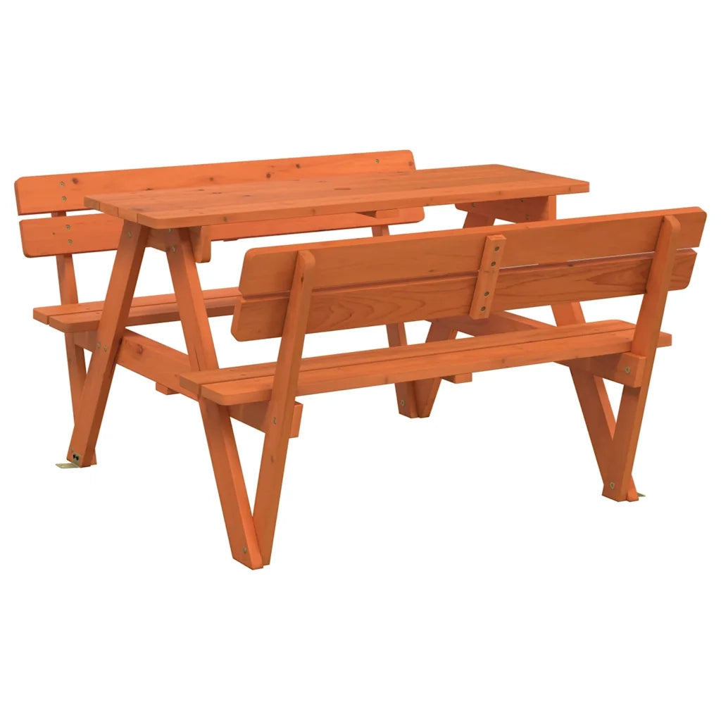 Tavolino da Giardino | Tavolo da Picnic per 4 Bambini con Foro Ombrellone Legno Abete