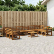 Set di divani da esterno 11 pcs Naturale