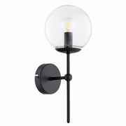 Applique industriale nera sfera vetro SEBIA E14 Alfa