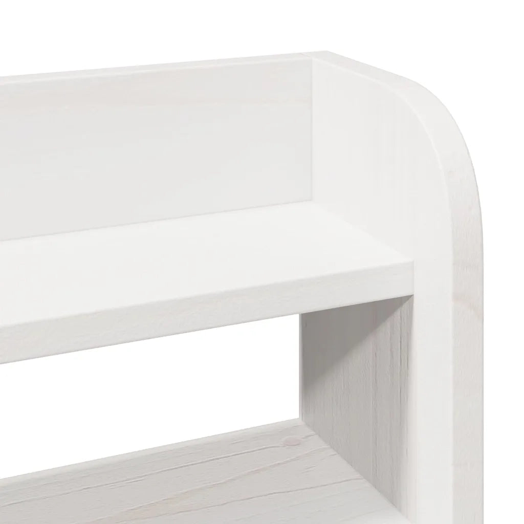 Letto matrimoniale | Letto per adulti | Giroletto con Testiera Bianco 135x190 cm Legno Massello di Pino