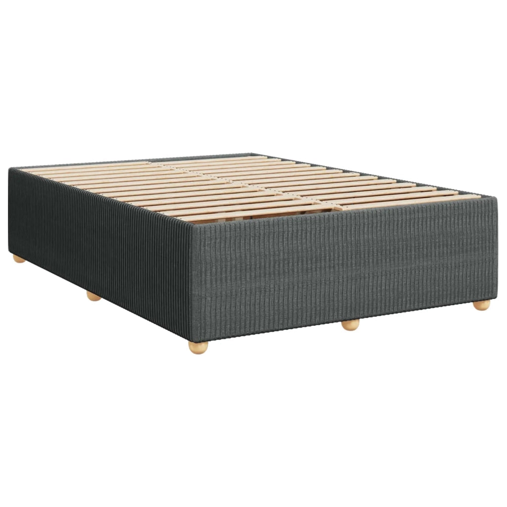 Letto box spring con materasso Grigio Scuro 140 x 200 cm 3451476