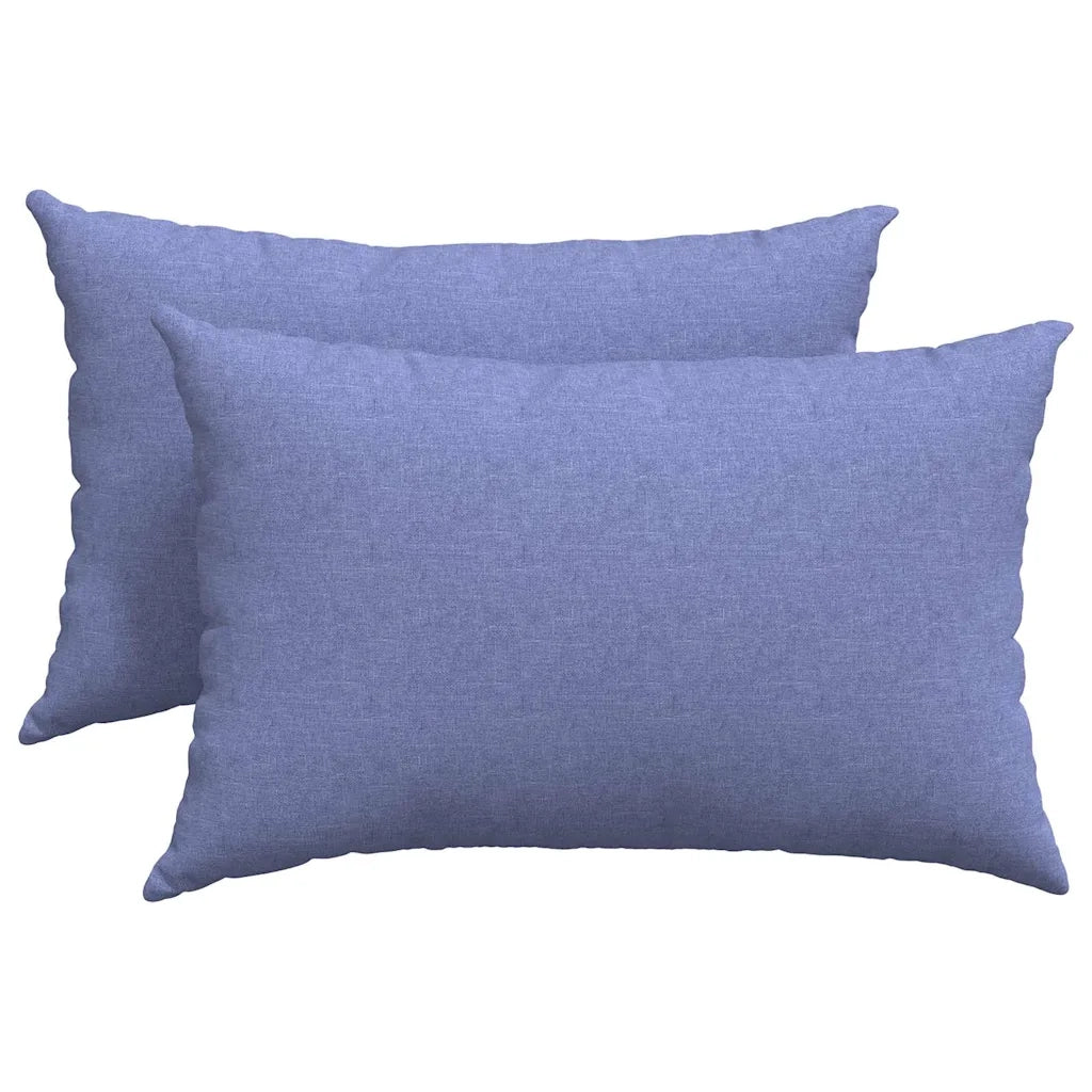 Cuscini da Divano 2 pcs Blu jeans 60 x 40 cm Tessuto 42013667