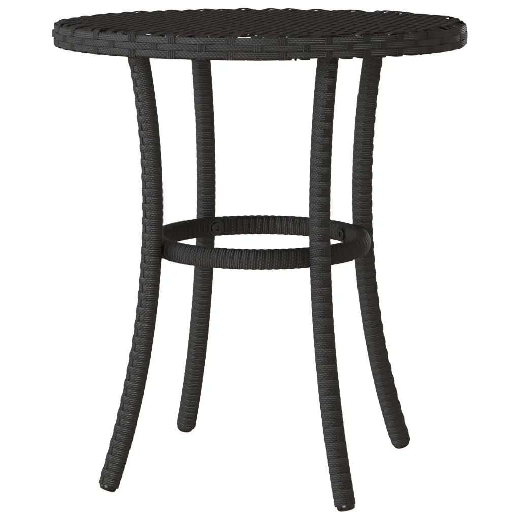 Set da Bistrò 3 pz con Cuscini Nero in Polyrattan 365248