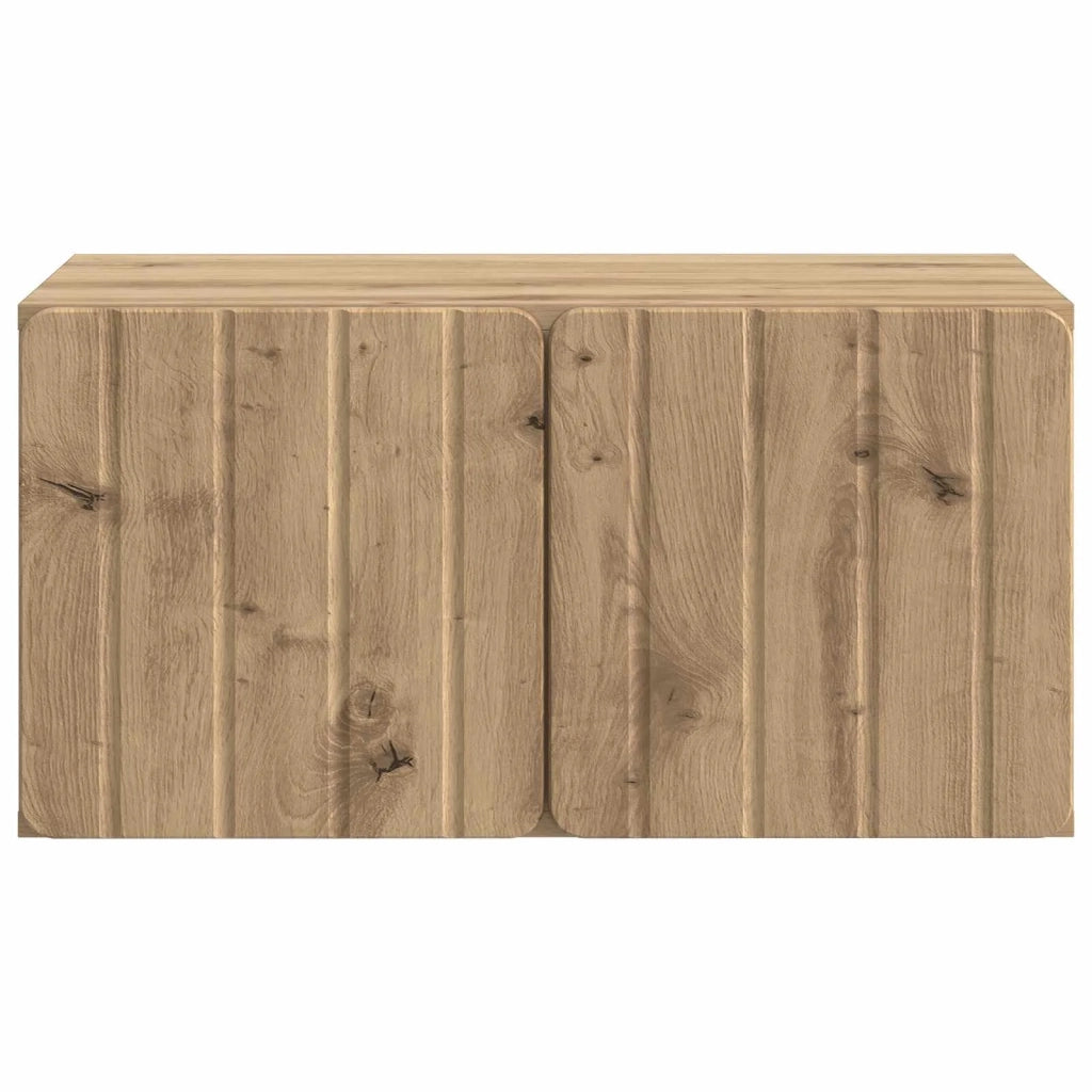 Mobile TV da Muro | Armadietto TV | Mobile Porta TV Rovere Artigianale 59,5 x 41 x 30 cm
