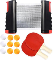 Tavolo da ping-pong portatile - Con 2 pedali e 9 palle, inclusa borsa di trasporto - Adatto per l'uso all'aperto e in casa, ufficio, allenamento - Grande opzione di regalo