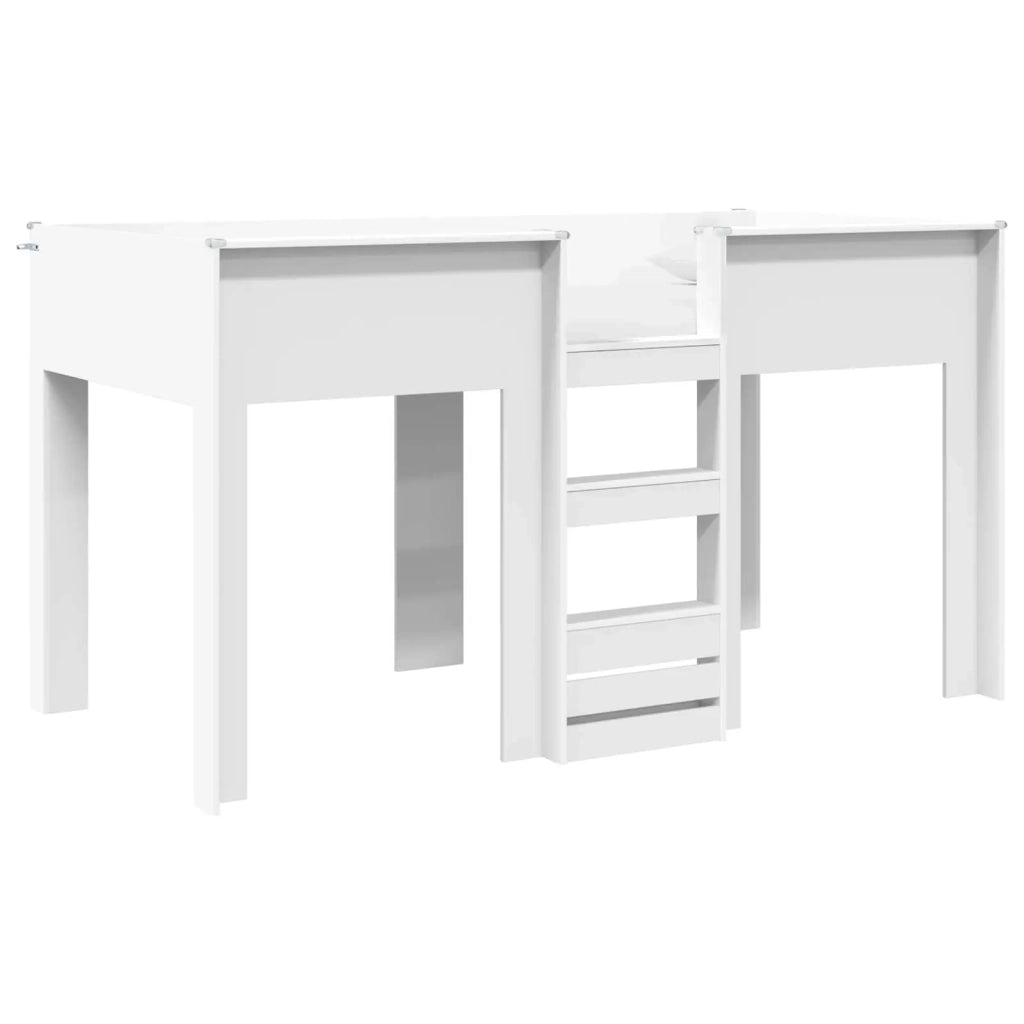 Letto a Castello per Bambini | Letto Infantile | Lettino Bianco 90 x 200 cm