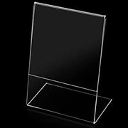 Trade Shop - Set 2pz Cornici Espositore Trasparente Plexiglass 13x18cm Verticale Portafoto -