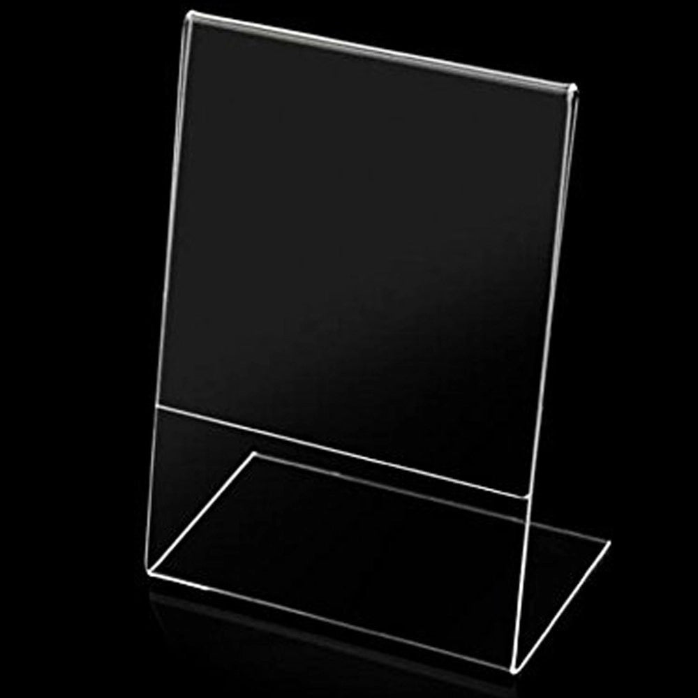 Trade Shop - Set 2pz Cornici Espositore Trasparente Plexiglass 13x18cm Verticale Portafoto -