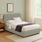 Slough, Letto Singolo Sfoderabile Made in Italy, Grigio