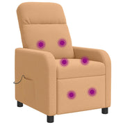 Poltrona Massaggiante Beige Bouclé 42034956