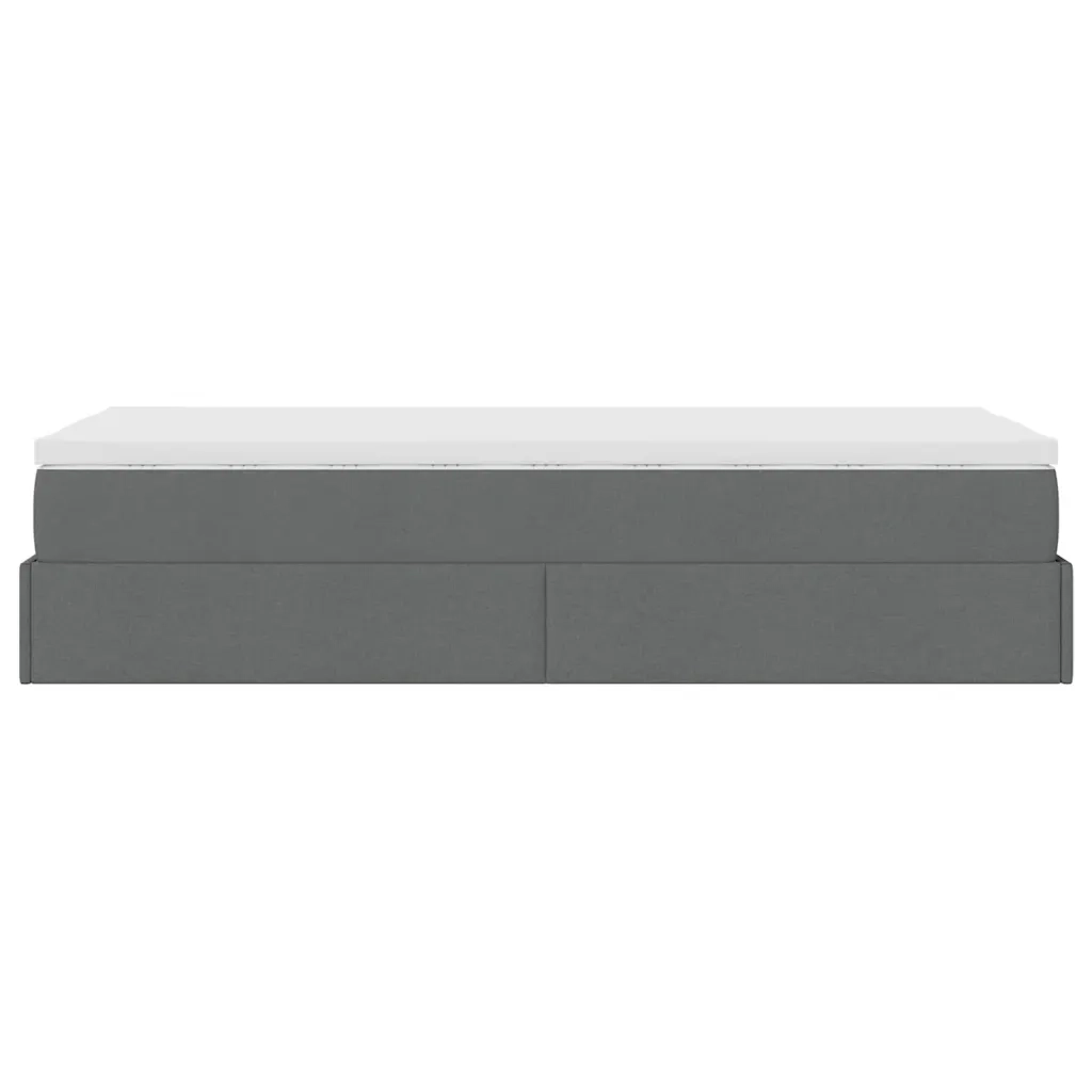 Struttura Letto Pouf con Materasso 180x200 cm in Tessuto 3311065