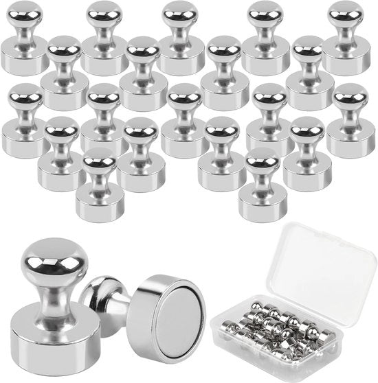 Magnetici per lavagne magnetiche, 20 pezzi di magnetici forti, 12 x 16 mm neodimio magnetici extra forti, magnetici mini per lavagna bianca, frigorifero, lavagna, pannello da attacchi, pannello da appoggiare, ufficio