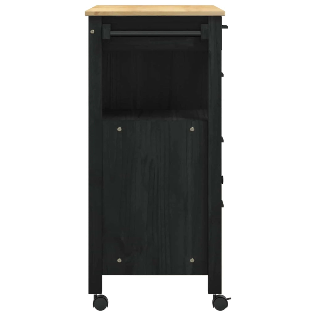Carrello da Cucina MONZA Nero 84 x 40 x 88,5 cm