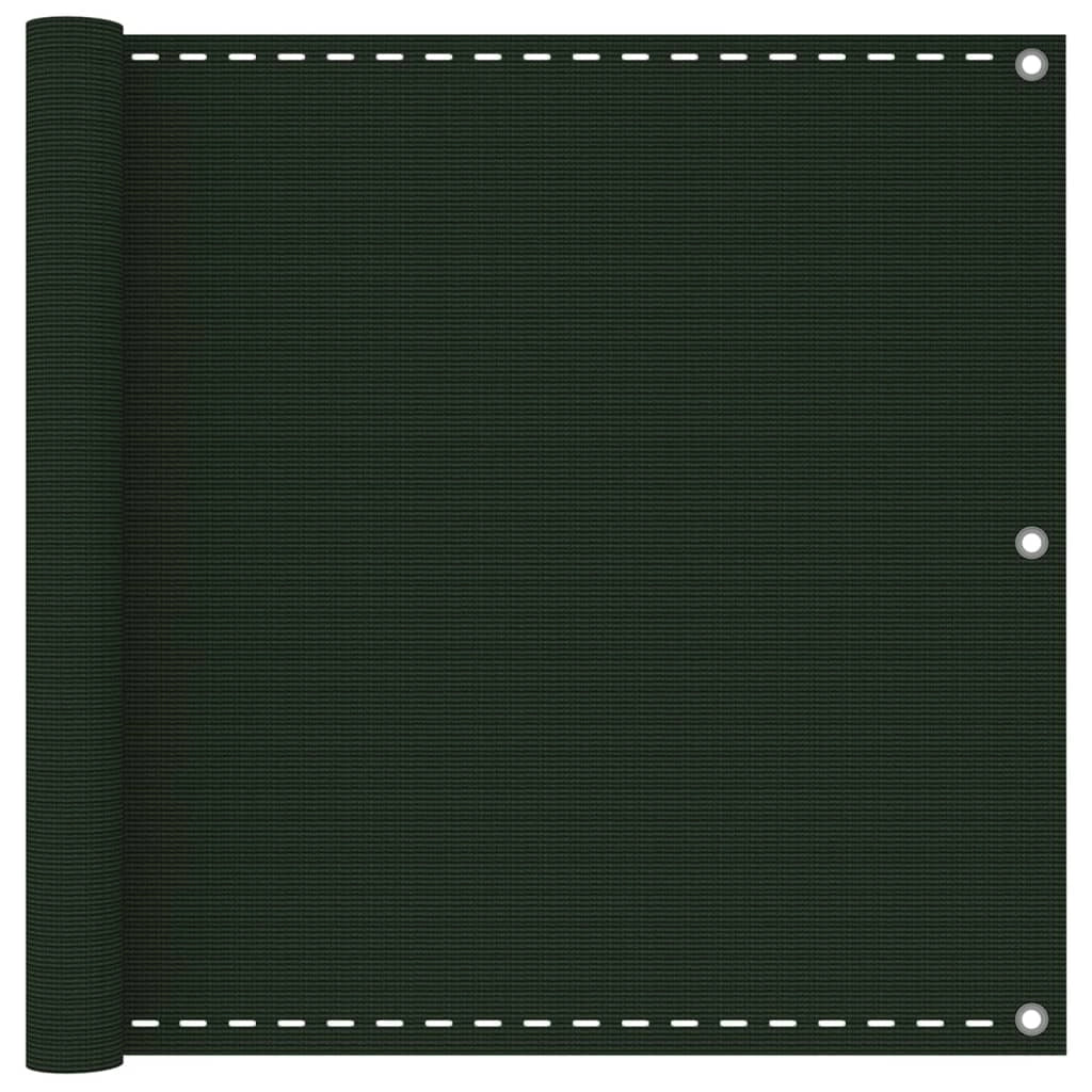 Schermo per balcone 90 x 300 cm HDPE verde scuro 02_0010446