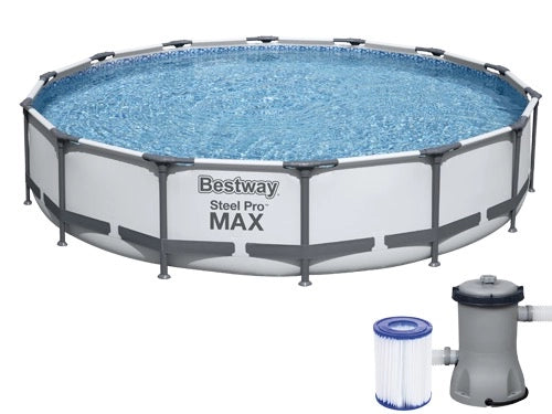 PISCINA TONDA FUORI TERRA STEEL PRO MAX BESTWAY 427XH84 -56595 + POMPA