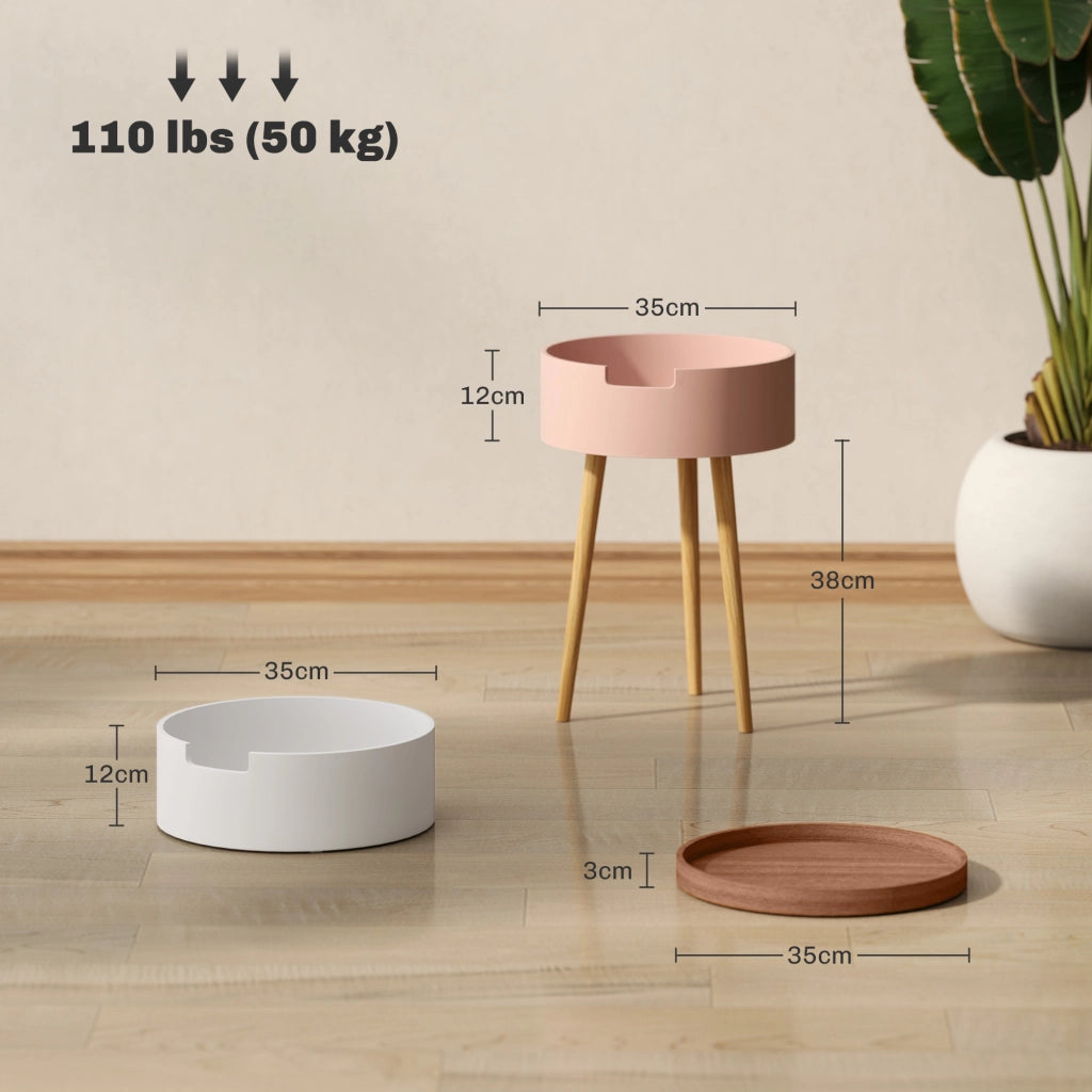 Tavolino da caff¨¨ a 3 livelli con vani ¨C Minimal ¨C Multicolore