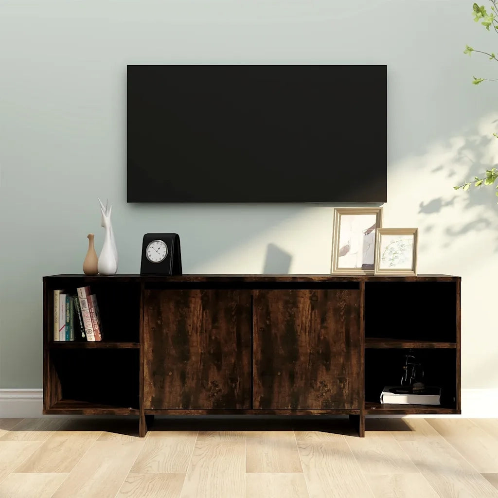 Mobile TV | Armadietto TV | Mobile Porta TV Rovere Fumo 130x35x50 cm in Truciolato