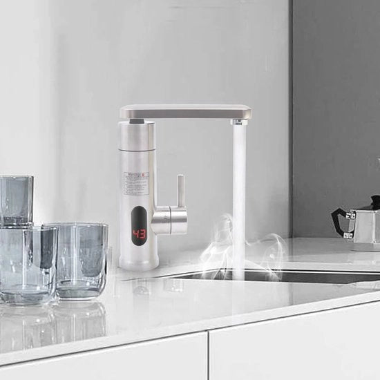 Boiler elettrico con display LED di temperatura - 3000 W rubinetto per cucina e bagno