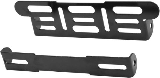 Sostegno di targa di identificazione regolabile - Fermo targa di identificazione per motori - Fermo targa di identificazione in metallo - Nero - 19,8 x 5,5 x 2,5 cm - Fermo targa di identificazione di fissaggio