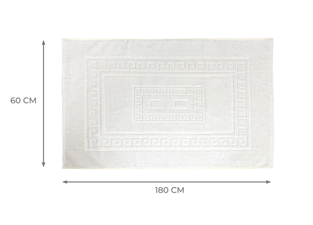 Tappeto Da Bagno Disegno Torino Colore Bianco - 60x180 - Bianco