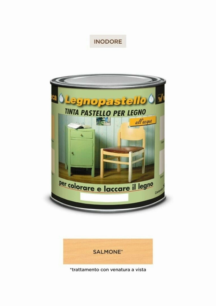 Legnopastello Tinta Ml 250 Salmone - Veleca