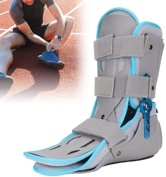 Ortesi per fratture di tibia - Protezione 360° - Supporto unilaterale - Fissazione del piede - Otre per fratture di gamba inferiore - Comfortevole forma della scarpa - Piastra lavabile - Braccio per gamba inferiore