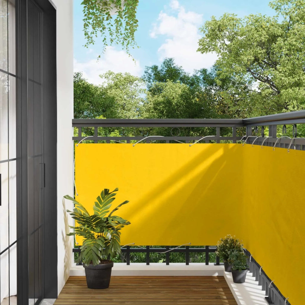 Schermo da balcone-Pannello per balcone Giallo 100 x 700 cm Tessuto Oxford